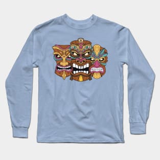 Tiki Masks Long Sleeve T-Shirt